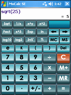 MxCalcSE Financial-Scientific Calculator 3.1.2 software screenshot