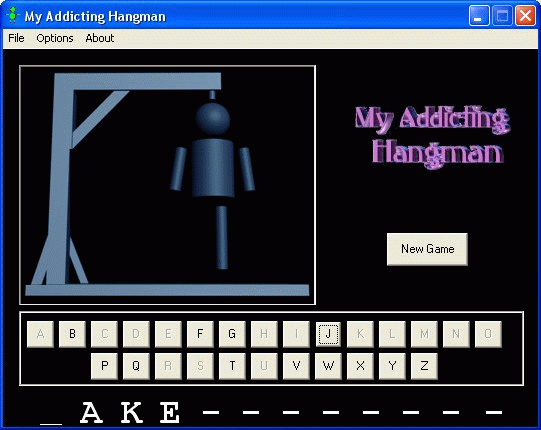 My Addicting Hangman 1.21 software screenshot