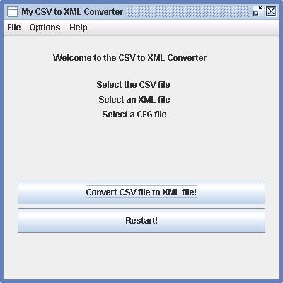 My CSV to XML Converter 1.1 software screenshot