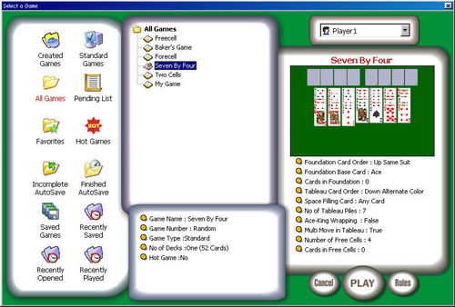 My Freecell 6.0 software screenshot