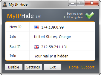 My IP Hide 1.24.170426 software screenshot