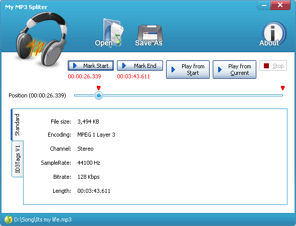 My Mp3 Splitter 2.2.4 software screenshot