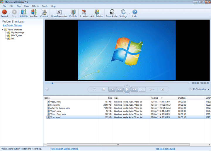 My Screen Recorder Pro 4.13 software screenshot
