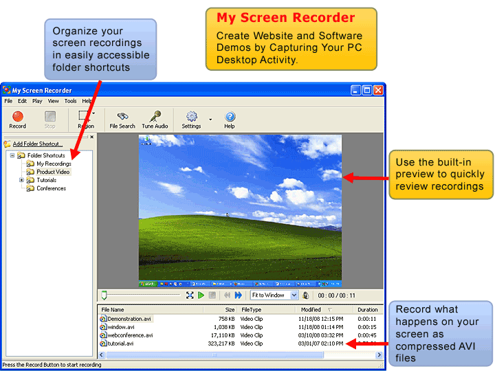 My Screen Recorder 4.1 software screenshot