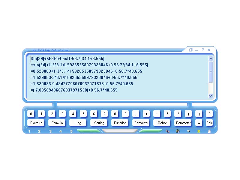 My Talking Calculator 4.18 software screenshot