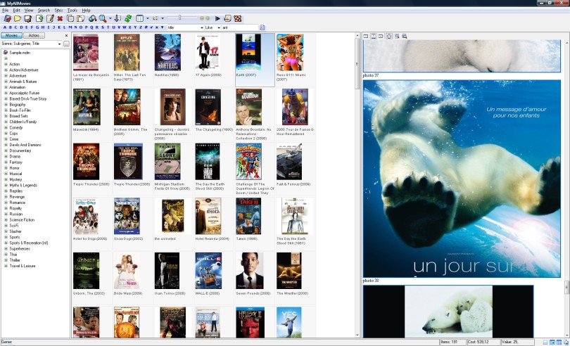 MyAllMovies 1.8.2 software screenshot