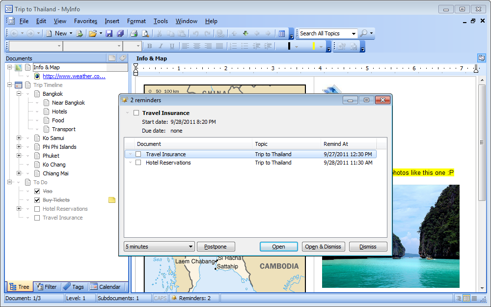 MyInfo Professional 6.34.2738 software screenshot