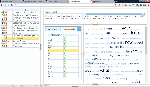 MyKeywords 0.0.1 software screenshot