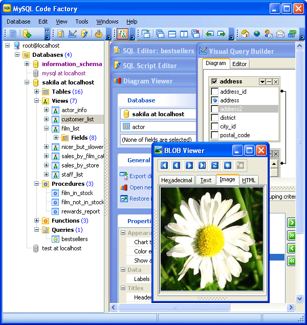 MySQL Code Factory 13.9.0.1 software screenshot