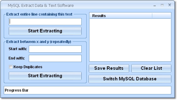 MySQL Extract Data & Text Software 7.0 software screenshot