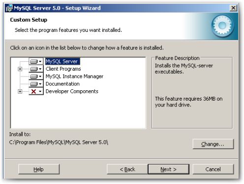 MySQL 5.7.15 software screenshot