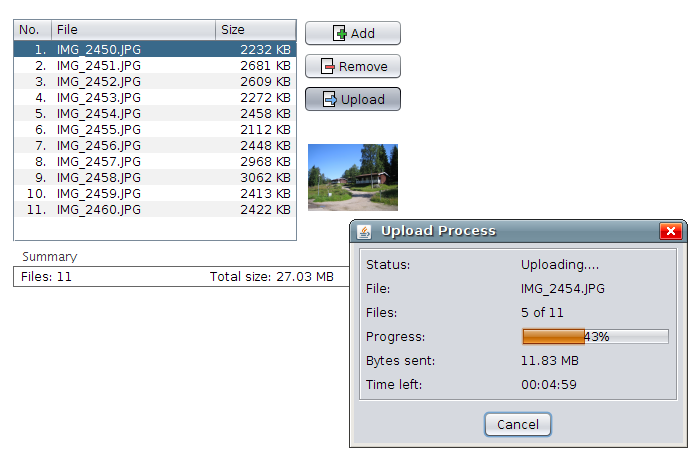 MyUploader 1.14 software screenshot