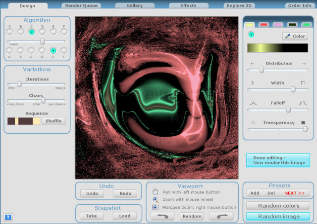 Mystica 5.7 software screenshot