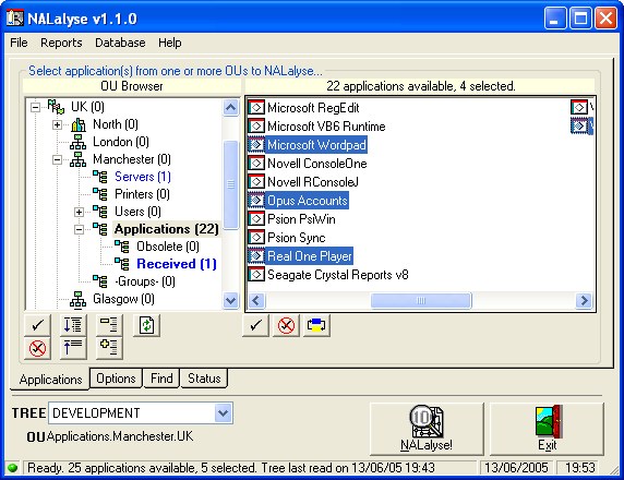 NALalyse 1.2 software screenshot