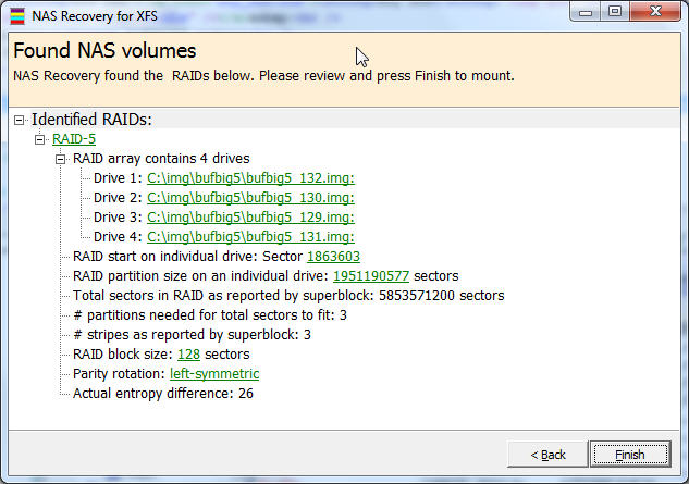 NAS Data Recovery 2.41 software screenshot