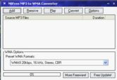 NBFree MP3 to WMA Converter 2.0 software screenshot