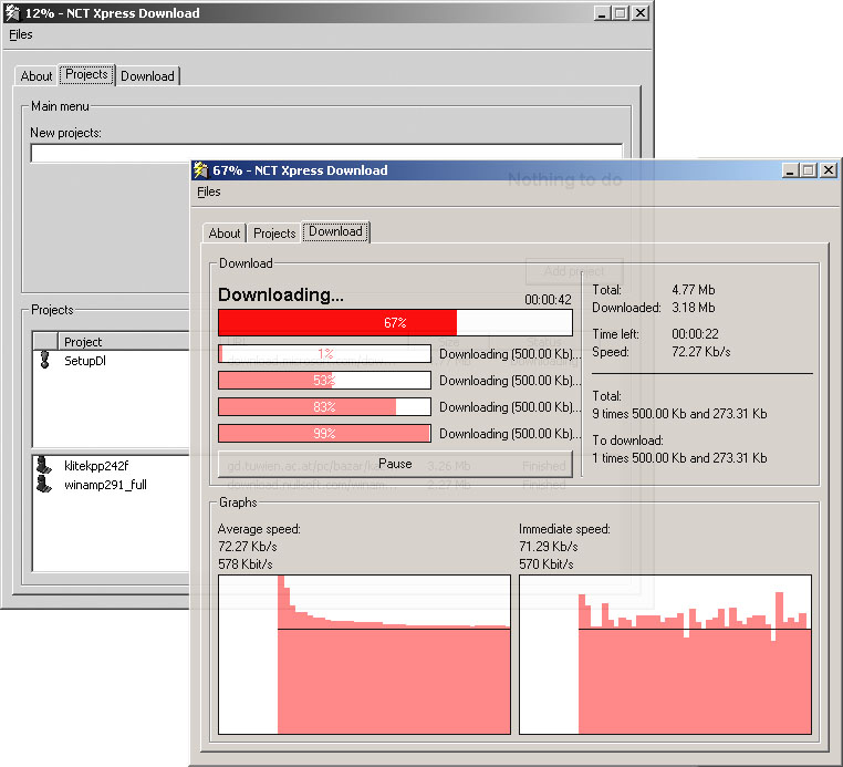 NCT Xpress Download 2.0.2 software screenshot