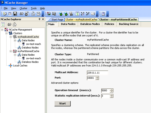 NCache 3.8 SP4 software screenshot