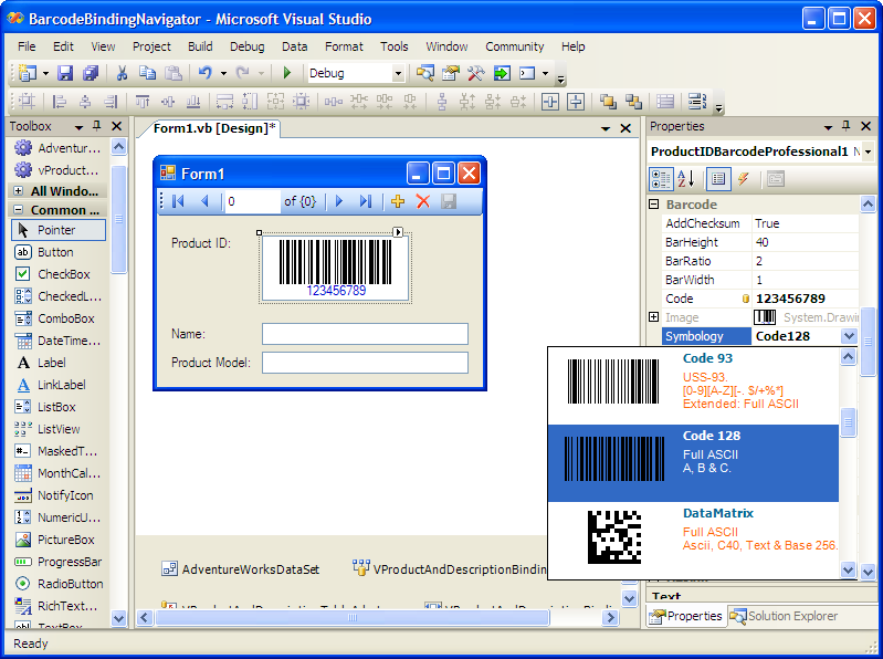 .NET Barcode Professional 7.0 software screenshot
