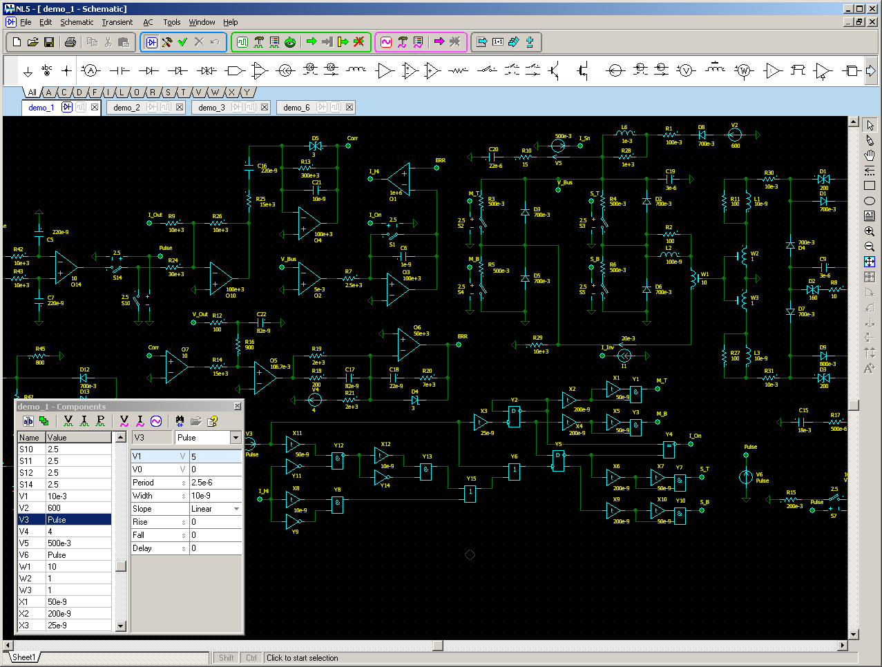 NL5 Circuit Simulator 2.2.3 software screenshot