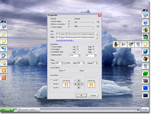NLauncher 1.7 software screenshot