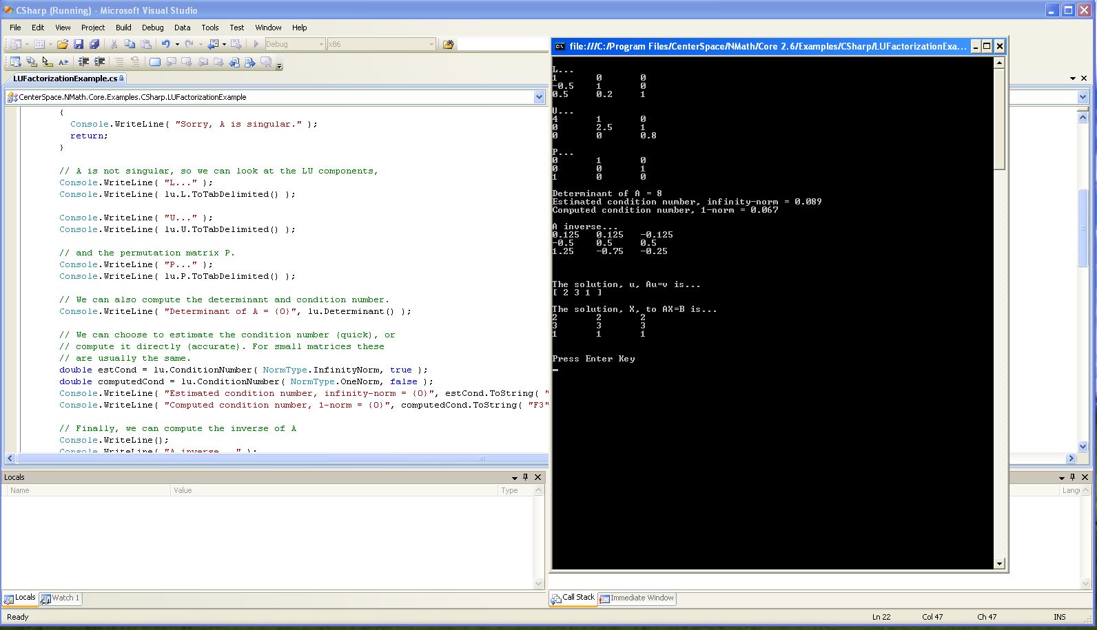 NMath 6.1.0 software screenshot
