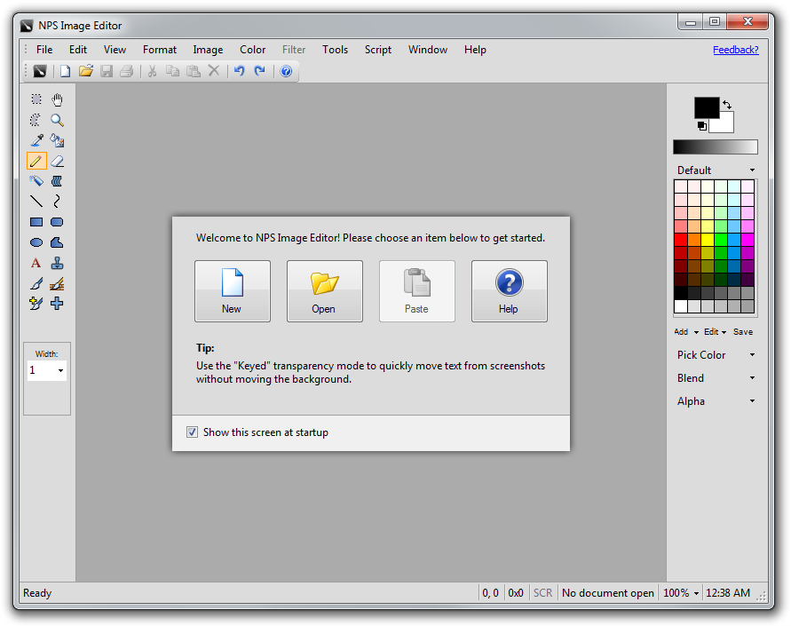 NPS Image Editor 3.0.86.0542 Beta 3 software screenshot