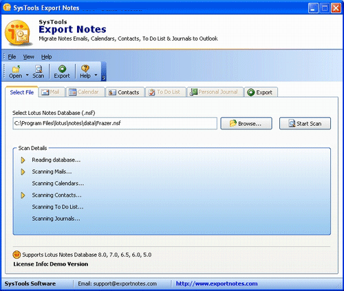 NSF Converter 8.2 software screenshot