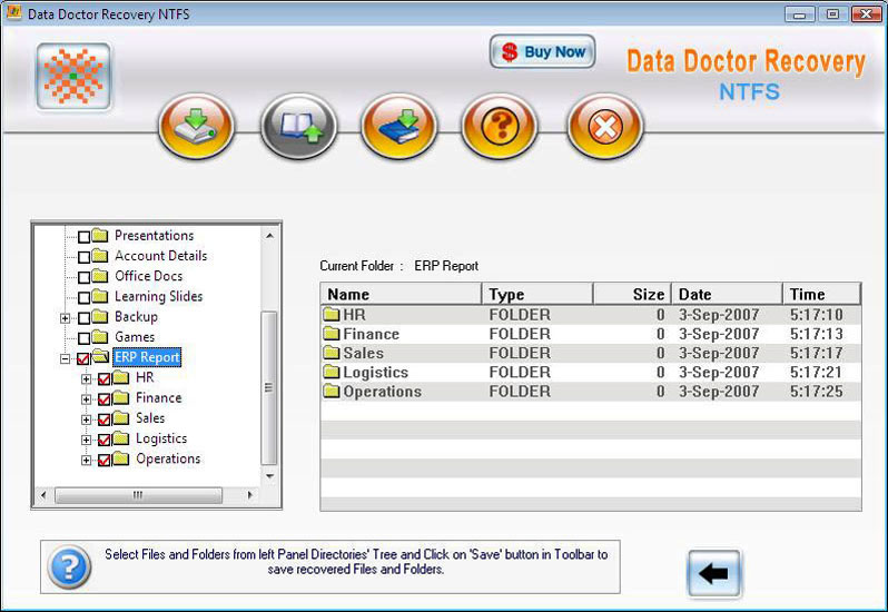 NTFS Hard Disk Data Recovery 3.0.1.5 software screenshot