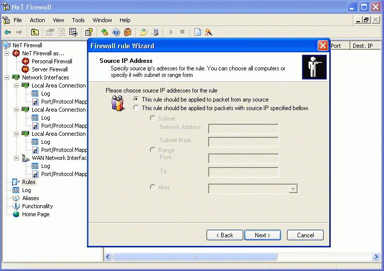 NTKernel Personal Firewall 2.0 software screenshot