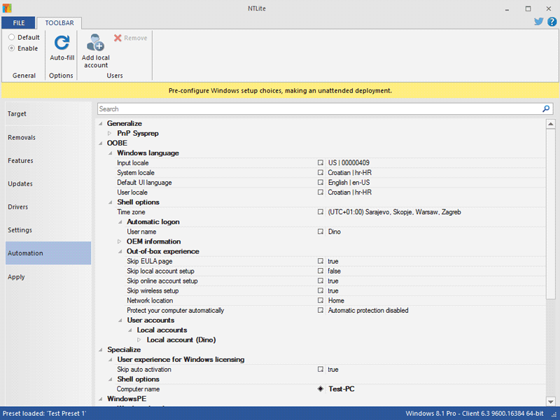 NTLite 1.3.0.5024 software screenshot