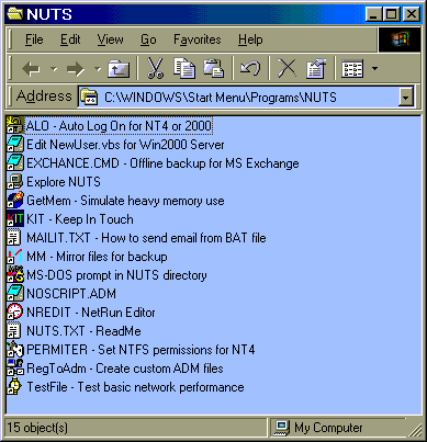 NUTS 2.29 software screenshot