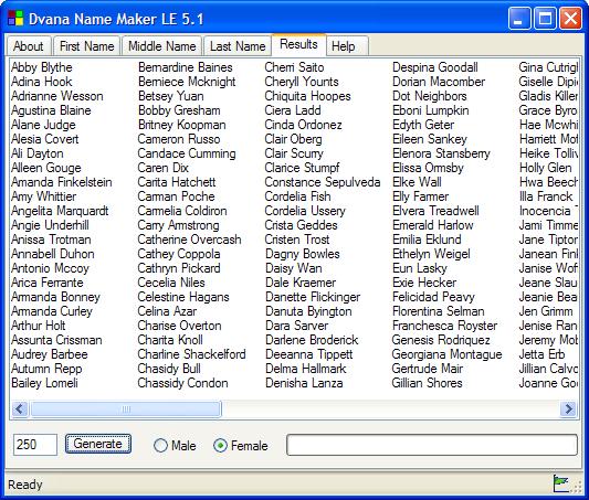 Name Maker LE 5.1 software screenshot
