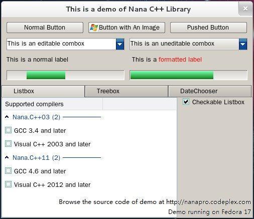 Nana C++ Library 0.5.1 Alpha software screenshot