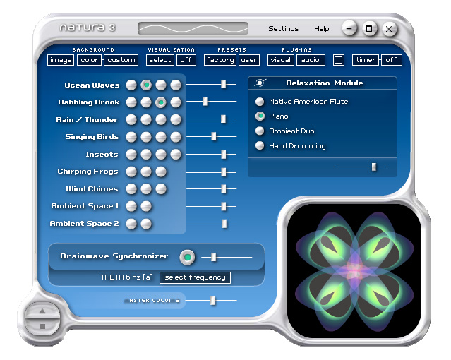 Natura Sound Therapy 3.0 software screenshot