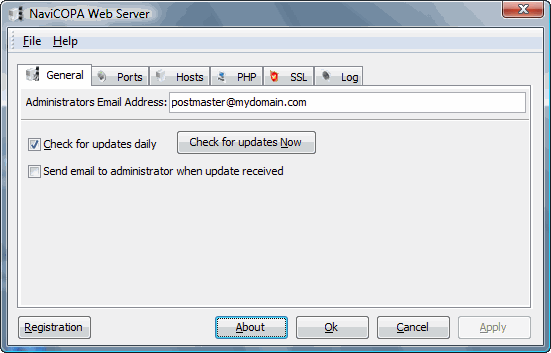 NaviCOPA Web Server 3.01 software screenshot