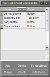 NeoBook Object Commander 2.0 software screenshot