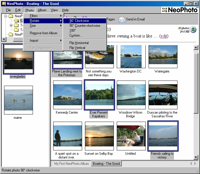 NeoPhoto 2.0.1 software screenshot