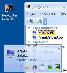 NeoRouter Free 2.3.2.4450 software screenshot