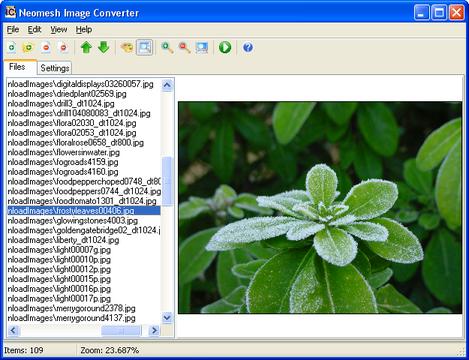 Neomesh Image Converter 2.5 software screenshot