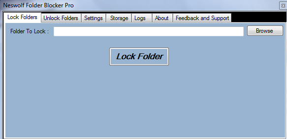 Neswolf Folder Blocker Pro 1.0.0.0 software screenshot