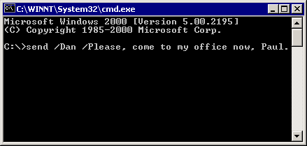 Net-Send command 1.0 software screenshot