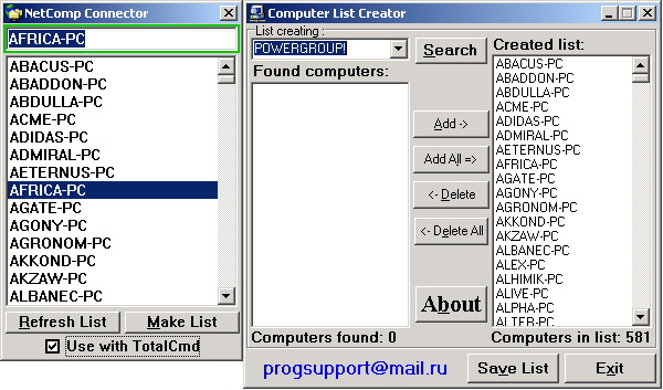 NetCompConnector 1.2 software screenshot