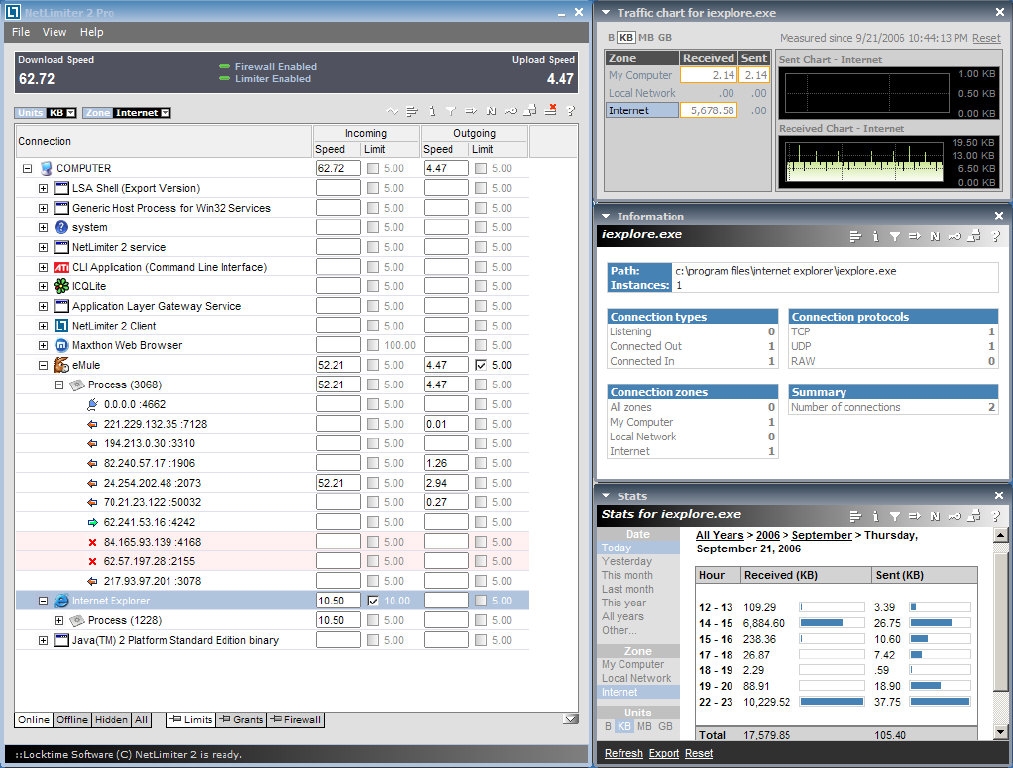 NetLimiter 2 Pro 2.0.10 software screenshot