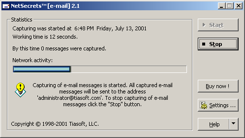 NetSecrets [e-mail] 2.4 software screenshot