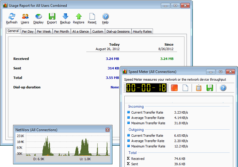 NetWorx Portable 6.0.3 software screenshot