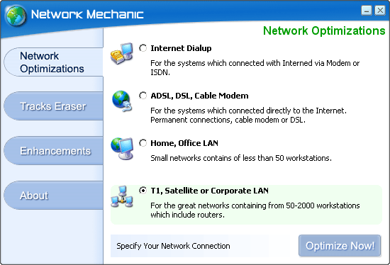 Network Mechanic 3.1.4 software screenshot