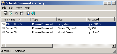 Network Password Recovery 1.50 software screenshot