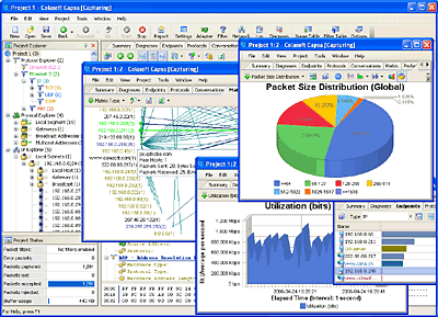 Network Troubleshooting Analyzer CAPSA 7.1 software screenshot