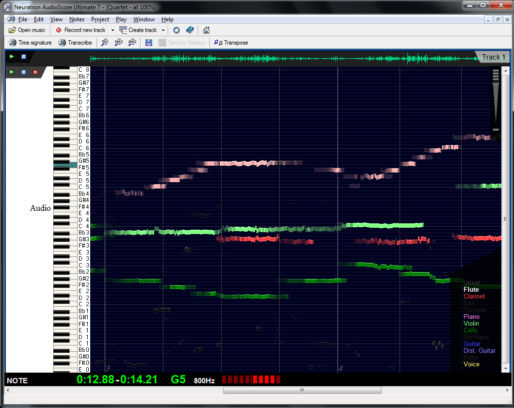 Neuratron AudioScore Professional 3.1.0 software screenshot